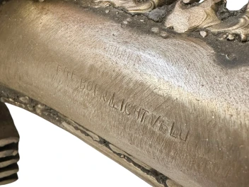 Brutalist Patinated Metal Abstract Sculpture by Frans de Boer Lichtveld, 1964